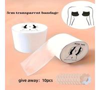 TEMU Adhesivos Elásticos Transparentes de 5 cm/1.96 pulgadas para , Transpirables, 10 Cubre Pezones Florales, Diseñados para Vestidos de Novia con Cinta Sin Costuras.
