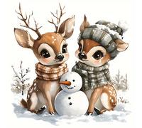 TEMU Adhesivos Navideños para Ventanas - Diseños de Renos y Muñecos de Nieve, Calcomanías de PVC Resistentes a UV para Decoración de Navidad en Casa y Oficina, Decoración Navideña