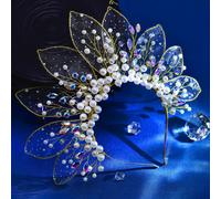 TEMU Adiciones para disfraz estilo con de corona de hojas de tul, fácil de usar, para fiestas de Halloween y juegos de personajes de cuentos HP670D-G