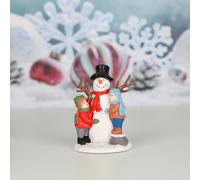 TEMU Adorno de calcetín de Papá Noel - festiva de invierno con , renos y jóvenes, en resina, no requiere electricidad, ideal para decorar el hogar y en Navidad, decoraciones navideñas.