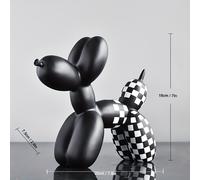 TEMU Adorno de Estatua en Rejilla de Ajedrez de Resina de 1 Pieza, Decoraciones para el Hogar Inspiradas en lo e Inflable, Escultura de Mascota para , Artesanías Creativas de Escritorio, Regalos para