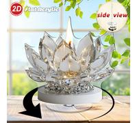 TEMU Adorno Decorativo Giratorio de Acrílico con 2D , para Portavelas Estampado en - Elegante Adorno Escritorio y Exterior, 11 Soportes Temáticos Navideños 2D Planos