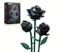 TEMU Adornos góticos de escritorio - Serie ramo de flores sintéticas rompecabezas DIY pieza decorativa - Rosa adecuada como regalo de figuras coleccionables