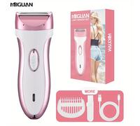 TEMU Afé de mujer eléctrico con cuchilla de acero inoxidable, multifunción en lámina de aluminio y carga USB para depilación facial, axila, brazo, línea del bikini y corporal