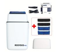 TEMU Afeitadora Eléctrica para Hombre ROSYOUS RS620 de 10000 RPM, Lámina, Azul, Hipoalergénica, Red de Cuchillas, Recortadora de Barba Profesional para