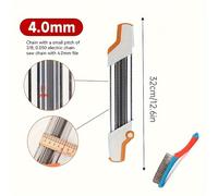 TEMU Afilador profesional de motosierras manual, afilador portátil de dientes de hoja de sierra de cadena, compatible con cadena de motosierra eléctrica de 3/8" 0.050, incluido lima de 4 mm