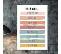 TEMU ... Afirmaciones en Español Pintura de sin , Diseño Colorido, Póster de , de Pared de , para Hablantes de Español, Decoración para el Hogar/Oficina, como Regalo