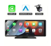 TEMU AHOUDY Reproductor Multimedia Portátil para Coche de 9 Pulgadas con Carplay Inalámbrico, Auto, Pantalla Táctil, , Inalámbrico, USB y AUX.