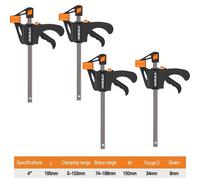 TEMU AIRAJ 4 Piezas Abrazaderas de Carpintería de 4 Pulgadas, Abrazadera F de Venta al por Mayor, Agarre Fuerte, Rápida de , Herramientas de Tornillo Manual para Carpintería DIY