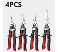 TEMU AIRAJ Juego de 4 Tijeras de Aviación de 10 Pulgadas/12 Pulgadas para Cortar Metálica, Tijeras Pesadas de Acero para Corte , de Empaque (10 pulgadas * 3 + 12 pulgadas * 1)