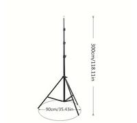 TEMU Ajustable de 3 Metros con Nivel Láser - Hierro Duradero, Varilla de Soporte Extensible para Mediciones Precisas