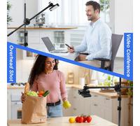 TEMU ajustable para teléfono de 68 pulgadas, soporte para teléfono para grabación, soporte superior para teléfono, de mesa para decorar galletas y enseñar en streaming y mostrar dibujos, y cocina