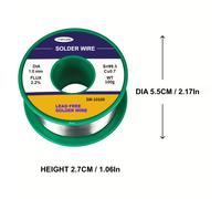TEMU Alambre de Soldadura Sin Limpieza ETAFLOW Libre de Plomo, 20g/50g/100g 1.0mm/Sn99.3 Rollo Pequeño con de Resina del 2.2%, Adecuado para Reparación Electrónica y Bricolaje