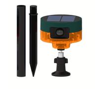 TEMU Alarma Solar con Sensor de Movimiento para Exteriores, con Detector de Movimiento Mejorado de 360°, de 129dB, Luz de Seguridad con 13 y Control Remoto para Hogar, Villa, Granja, , Patio