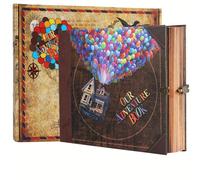 TEMU Álbum de Fotos , Libro de Álbum de Fotos Estilo Retro con Cubierta de en Relieve Kit de para Libro de Recuerdos para Aniversario Boda, Regalo para Mejor