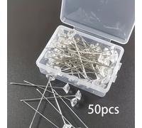TEMU Alfileres perlados con punta de diamante, alfileres de fijación con punta de cristal transparente, alfileres de costura a para posicionamiento de prendas, juego multiusos en