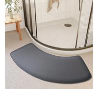 TEMU Alfombra Antideslizante para Ducha, Bañera y Entrada - Tapete Semicircular Engrosado con Respaldo de PVC, Lavable a , Pelo , Poliéster Resistente, Alfombra Antideslizante para Baño y Cocina