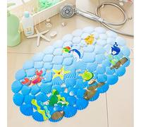 TEMU Alfombra de Baño Antideslizante con Diseño de Conchas de Coloridas - Duradera, Fácil de Limpiar, Alfombra de Seguridad Multiusos para Baño, Bañera y Ducha con Patrones Marina Vibrantes