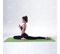 TEMU Alfombra de yoga de 3.3 mm - Alfombra de ejercicio antideslizante para yoga, Pilates, estiramientos, ejercicios en , negro