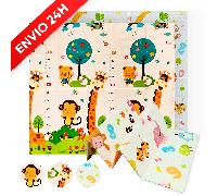 TEMU Alfombra para Bebé Acolchada 200x180 cm - Tapete de Juegos Plegable, Reversible y Antideslizante, Colchoneta de Actividades Infantil