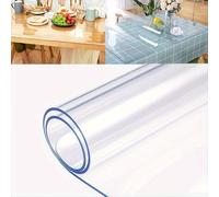 TEMU Alfombrilla de Escritorio - 1pc Película Transparente PVC para Superficie de Mesa, Resistente a Arañazos y , Cubierta Fácil de Limpiar con Esquinas Redondeadas, 1mm de Grosor
