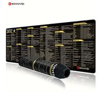 TEMU Alfombrilla de Ratón con Comandos Atajos en Lenguaje Python, Teclas Rápidas para Programadores - Diseño Extendido y Grande como Oficina Estudio