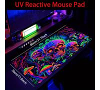 TEMU Alfombrilla de Ratón Grande para Juegos con de Calaveras, Tapetes de Escritorio Impresos en UV Antideslizante y Lavables de Goma Gruesa