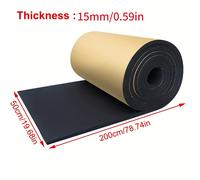 TEMU Alfombrilla térmica de 15 mm de grosor para parabrisas de coche, adhesivo insonorizante para calafateo, accesorios para automóviles, 200X50Cm, material para reducir del vehículo