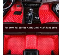 TEMU Alfombrillas de cuero sintético para coche for bmw (2013-2017) con volante a la izquierda - Alfombrillas premium para pies con juego completo para 5 asientos - Accesorios de interior de lujo