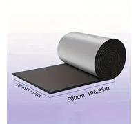 TEMU Algodón aislante de papel de aluminio de densidad, 5 mm/0.197 pulgadas de grosor, diseño a cuadros, autoadhesivo, aislante térmico, bloqueador solar, adecuado para techos, carports, toldos, etc.
