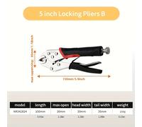 TEMU Alicates Eléctricos de 6/7 Pulgadas con Corte de Alambre, Mandíbula Curva Premium para Sujeción y Soldadura, Ideales para Torceduras