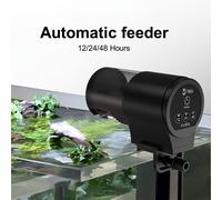 TEMU Alimentador Automático de Peces - Ajustable, con Temporizador LCD de 12/ Horas, Material PVC, Ideal para Acuarios y | Accesorio Moderno y Duradero sin Batería