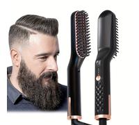 TEMU Alisador de Barba para Hombres Cepillo Alisador Eléctrico Rápido Calentado Peine Portátil para Estilizar el Pelo Masculino