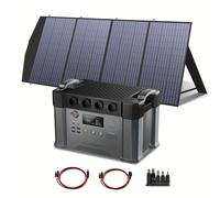 TEMU ALLPOWERS Pro Generador Solar con Panel SP029 Incluido, Estación de Energía Portátil de 2400W MPPT con Panel Solar Plegable de 140W, Energía Solar de Respaldo para Furgoneta, Casa, Camping al