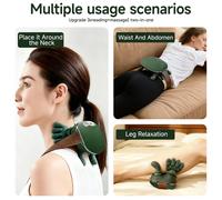 TEMU Almohada masajeadora de cuello de rana adorable con , almohada de masaje Shiatsu 4D de amasado profundo para hombros y espalda, regalo relajante portátil y recargable para mujeres y hombres