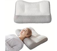 TEMU Almohada para - Nueva almohada ergonómica para apnea del sueño para cuello, hombros y para duermen de , espalda y estómago ( )