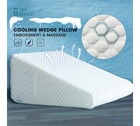 TEMU Almohada Triangular Acolchada de , Diseñada para Soporte para la Espalda y las Piernas, Ayudando en , la Lectura, la Relajación y Reduciendo el Ronquido, con una Removible y Lavable a Máquina