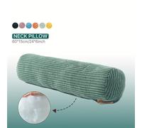 TEMU Almohadas de Terciopelo de Lujo Extra Largas con Ribete, de Almohada de Terciopelo Larga con Relleno, Almohada Decorativa