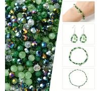 TEMU Alrededor de 500 piezas de Cuentas de Vidrio Aleatorios de 4mm para Hacer Joyería, Aros y Pulseras DIY