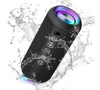 TEMU Altavoces inalámbricos portátiles Ortizan 24W, profundo, Luces RGB, Emparejamiento dual, 30H de de reproducción para hogar, exterior, fiesta