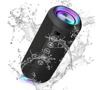 TEMU Altavoces Inalámbricos Portátiles Ortizan de 24W, IPX7, Bajos Profundos, Luces RGB, Emparejamiento Dual, 30H de Reproducción para Hogar, Exterior,