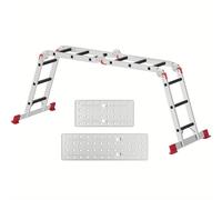 TEMU AMHANCIBLE Escalera Multifuncional, Escalera Telescópica de Aluminio Extensible, Máx. 150kg, Estable y Ahorra . Ideal para Pintar Paredes, Decoración del Hogar, Escalera