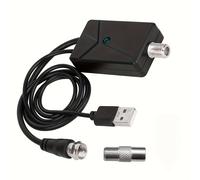 TEMU Amplificador de Antena de TV de 30dB - USB (Sin Batería/ Elegante) Potenciador de Digital para Smart TVs, Cable y , Recepción y de Ruido, para Uso Interior/Exterior, Compatible con DVB-T/FM/Radio
