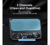 TEMU Amplificador Portátil Compatible con Guitarra Eléctrica y - Altavoz, Batería - Larga Duración, de Reverberación, Operación de Voltaje para Práctica, Conciertos y Uso al