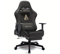 TEMU ANDYOU Silla de Juego Ergonómica con Reposapiés Ajustable y , de Premium para Oficina y Hogar