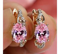 TEMU ANGOL 2 Piezas Aretes de con Piedra Cortada de en Color Dorado para Mujer, Aretes de Clip, Joyería para , Base de Metal con Colocación Ligeramente Variable es Normal