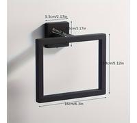 TEMU Anilla cuadrada para toalla de acero inoxidable 304, anilla colgante para toalla de baño y de inodoro, colgador de de pared para inodoro