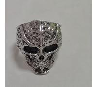 TEMU Anillo de Acero Inoxidable 201 para Hombres con Calavera de - Joyería Detallada, Accesorio para Halloween, Navidad o , Regalo de Moda Todo el Año, Estilo , Artesanía Intrincada