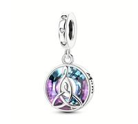 TEMU Anillo de ángel de nudo de de cobre y hija, chapado en plata de 925, para pulsera de hueso de serpiente, collar de mujer, joyería DIY