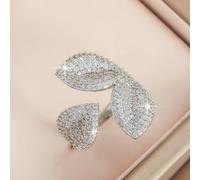 TEMU Anillo de la para Mujer de Único y Minimalista, Anillo de Cobre Elegante y Exquisito con Zirconia Sintética, Diseñado para Índice